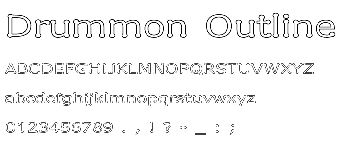 Drummon Outline font